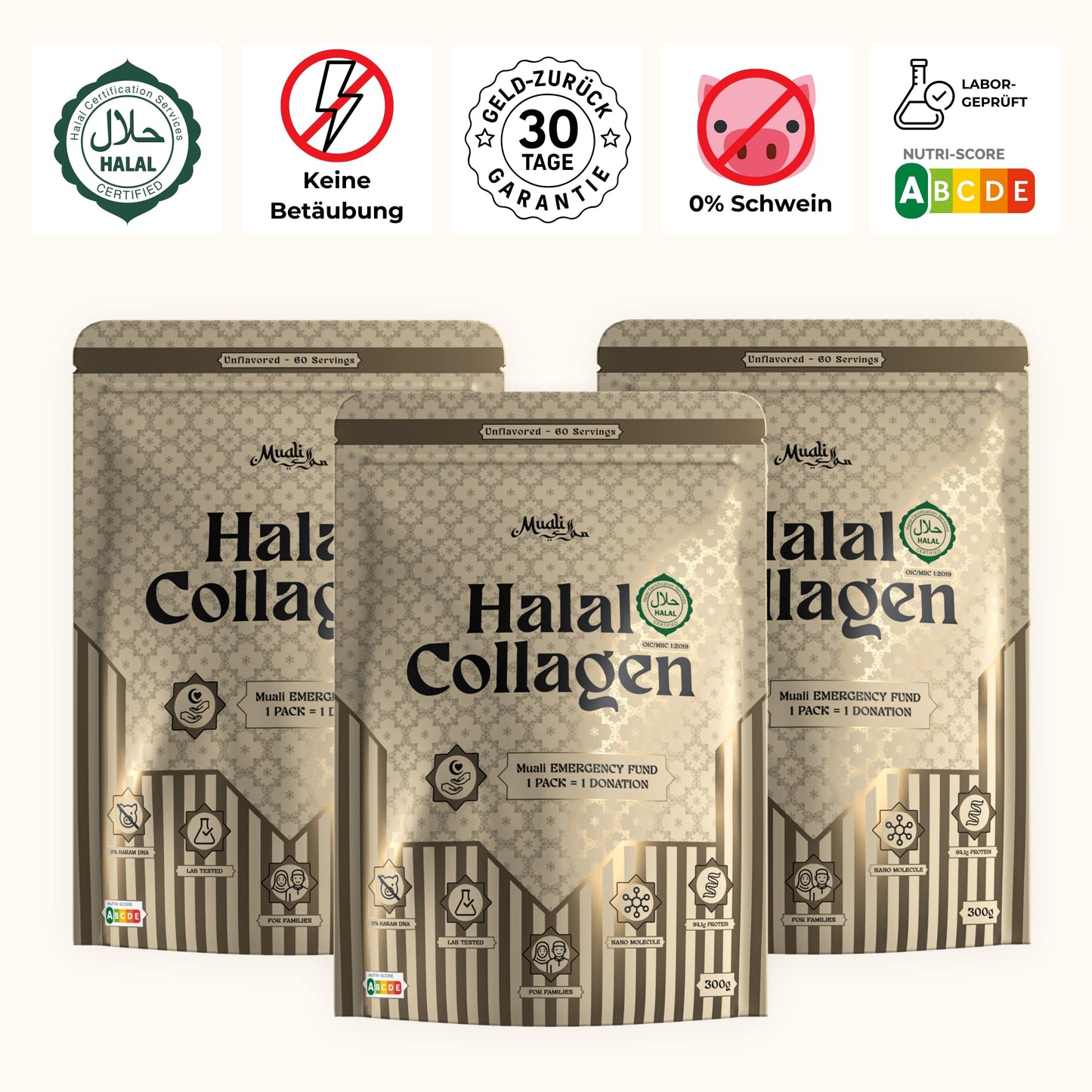 Premium Halal Kollagen | 1 Stück