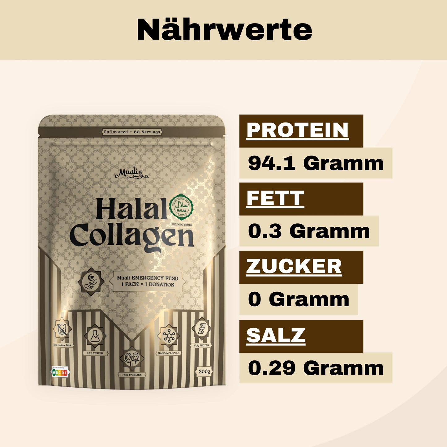 Halal Collagen Hydrolysiert | Grass-Fed | 3 Stück Bundle