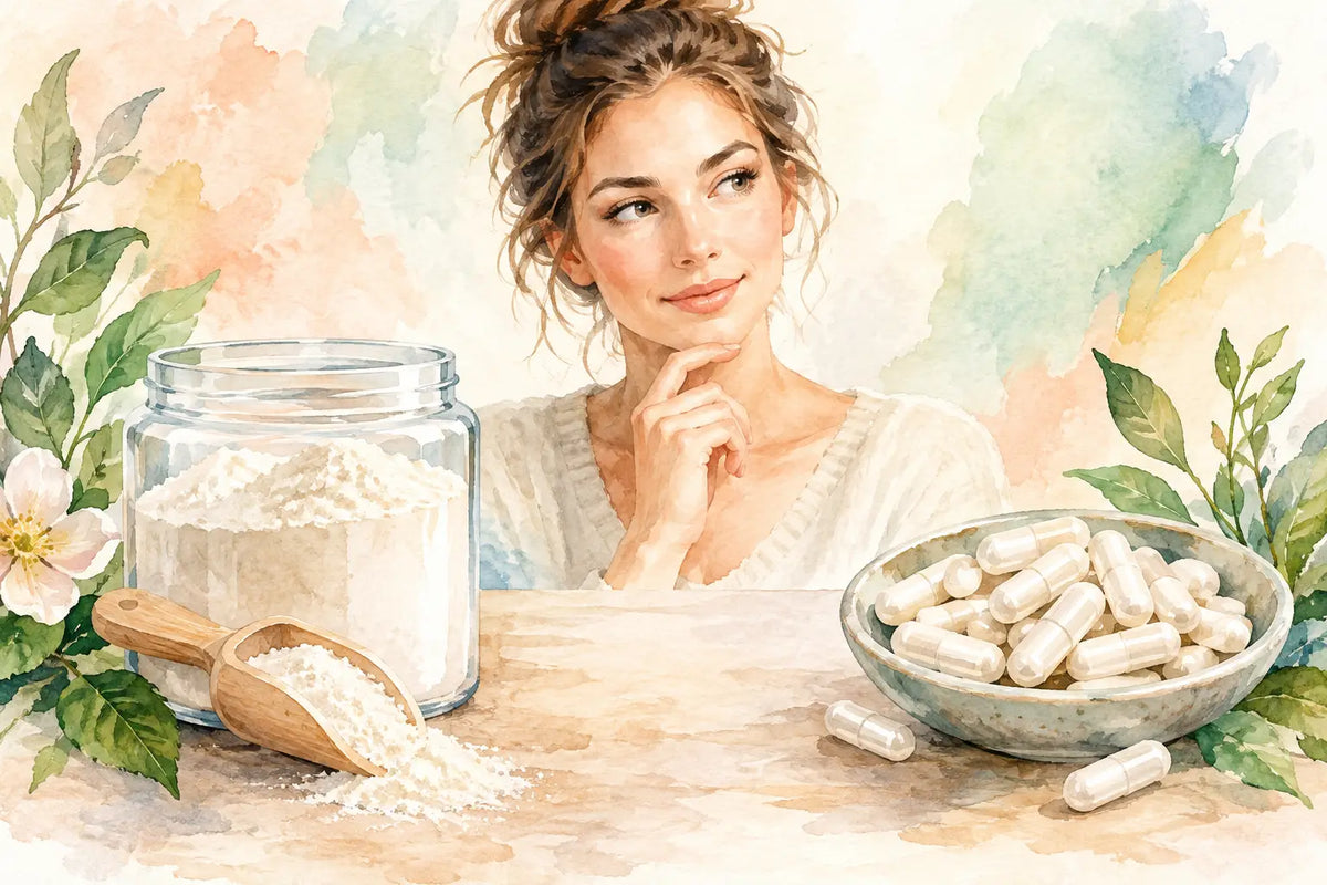 Kollagenpulver oder Kollagenkapseln wählen?