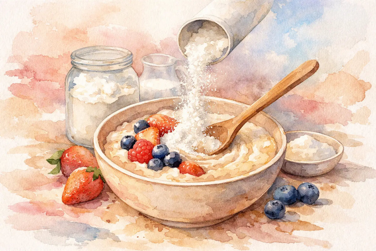 Kollagen in Porridge einrühren ohne Klümpchen