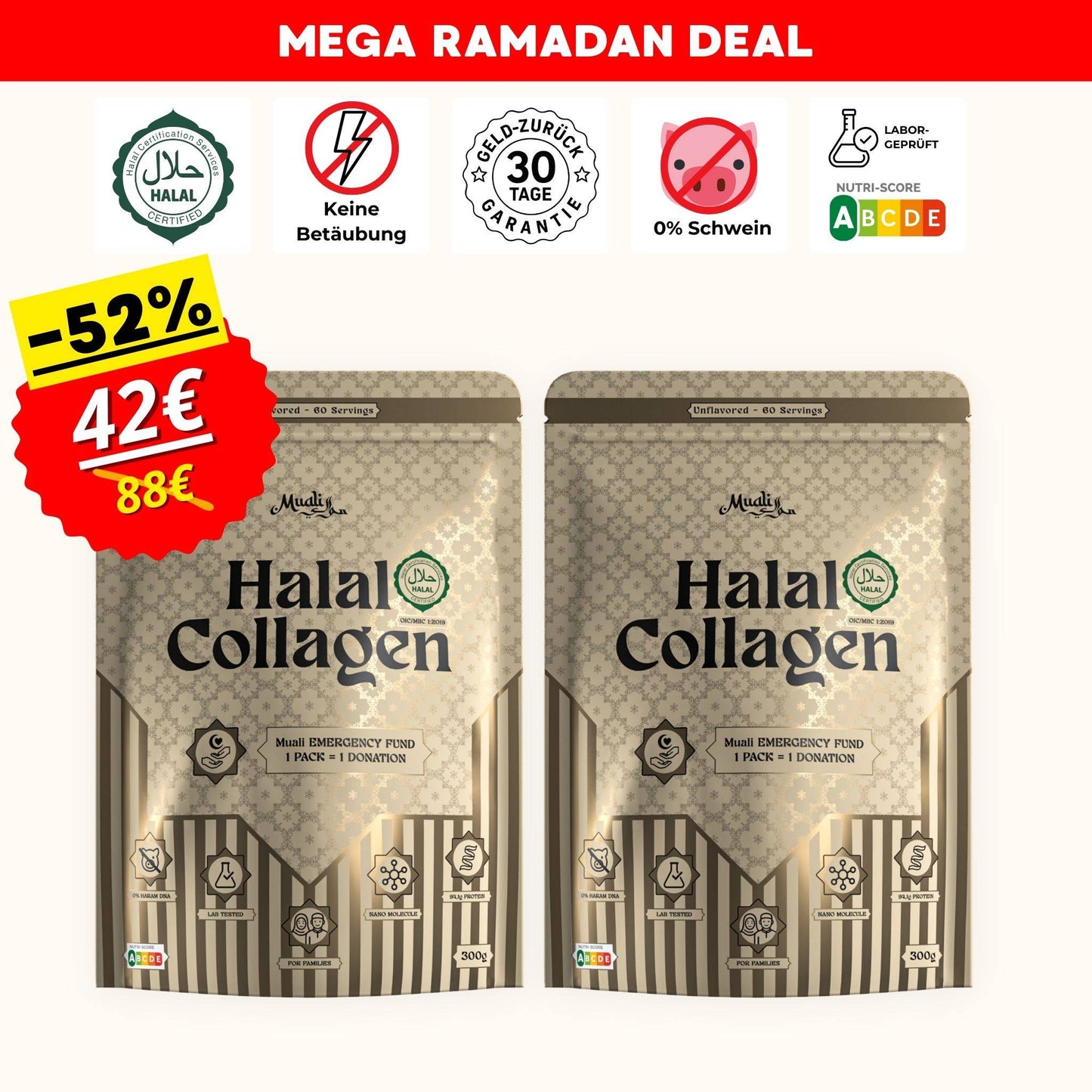 Premium Halal Kollagen | 1 Stück