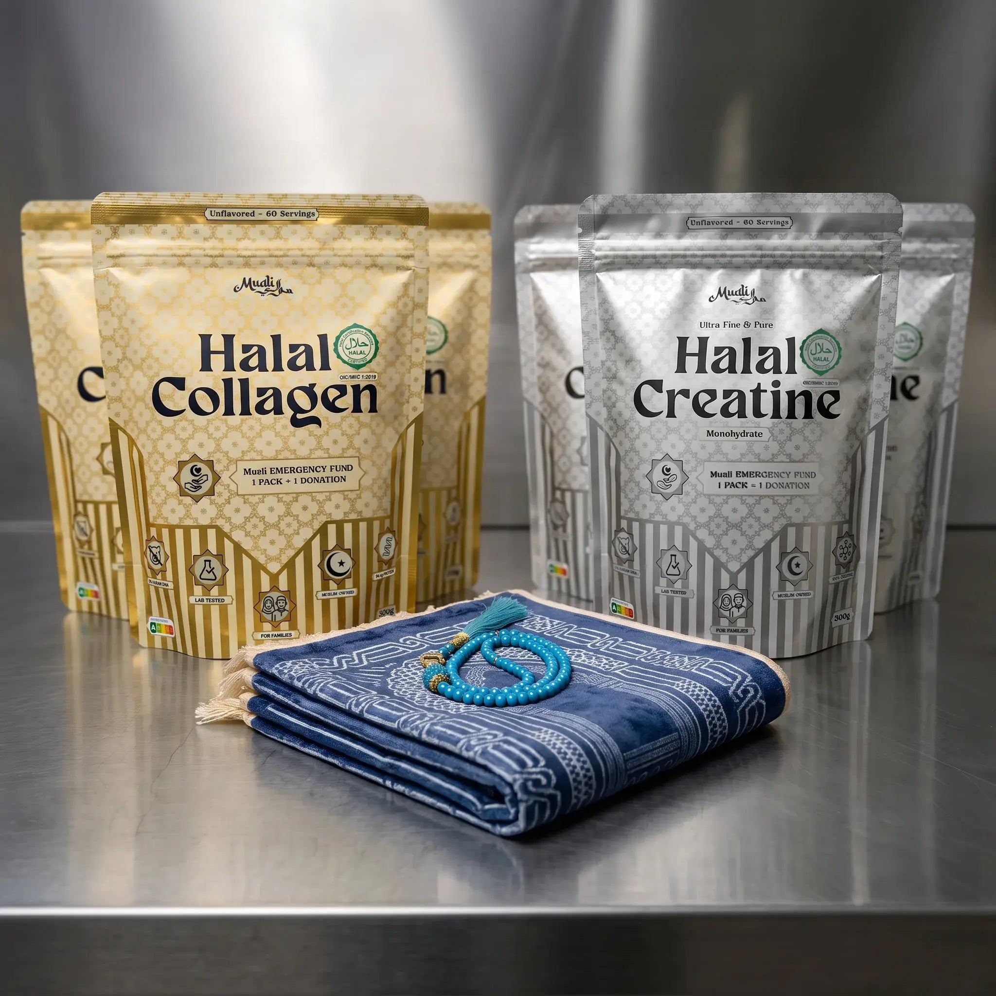 MUALI® Halal Creatine + Kollagen Familien Set-thumbmail-1