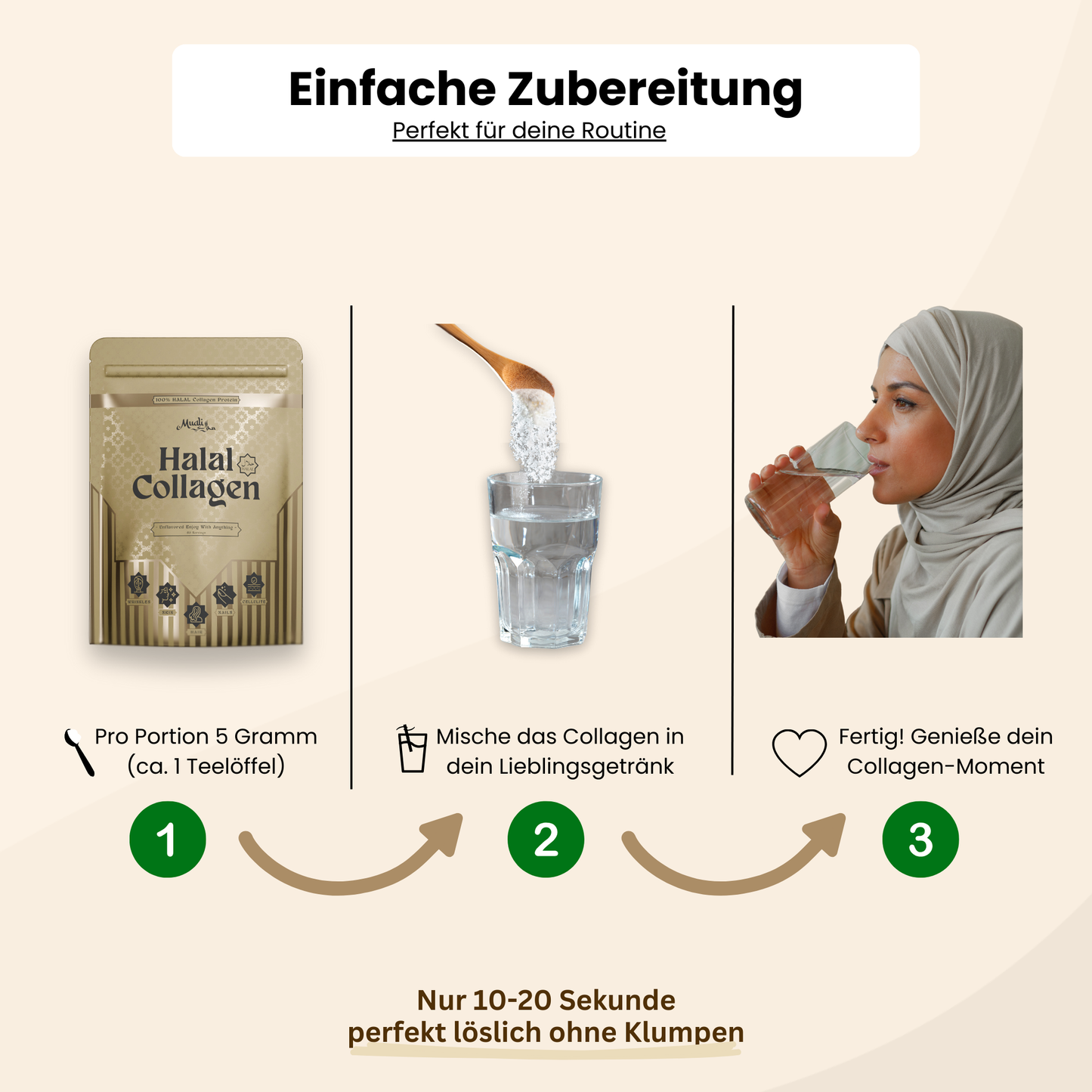 Halal Collagen Hydrolysiert | Grass-Fed | 3 Stück Bundle
