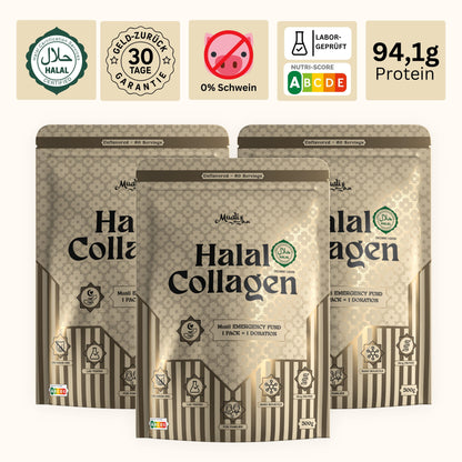 Halal Collagen Hydrolysiert | Grass-Fed | 3 Stück Bundle