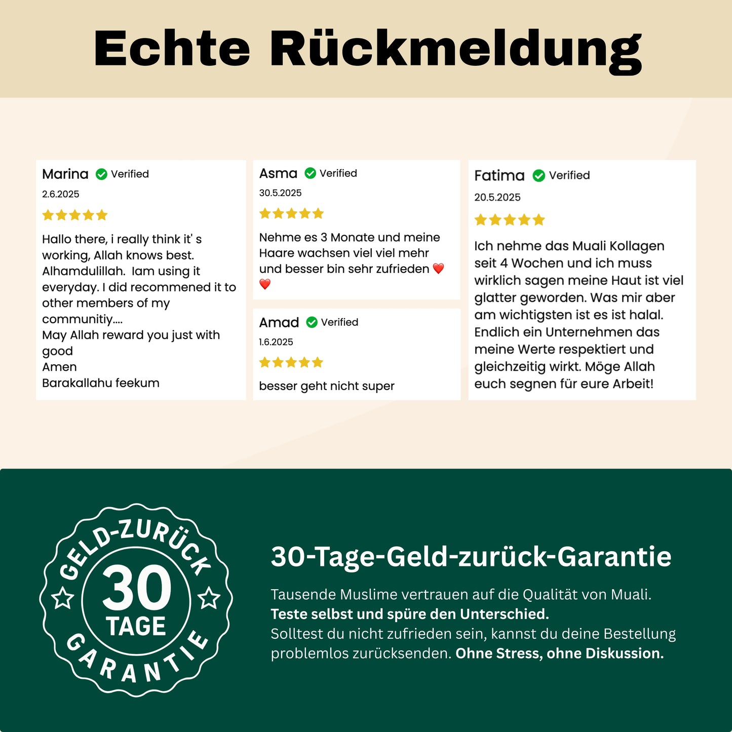 Echte Rückmeldung