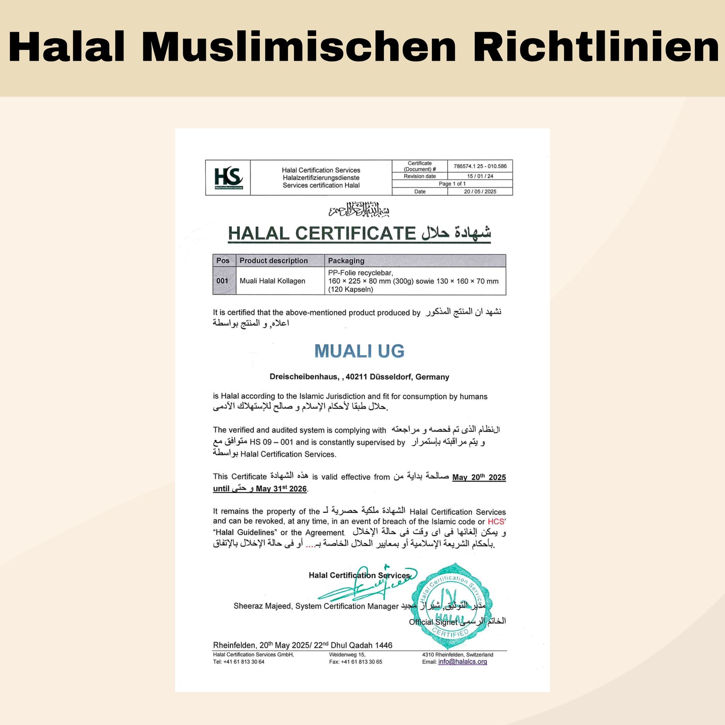Halal Muslimischen Richtlinien