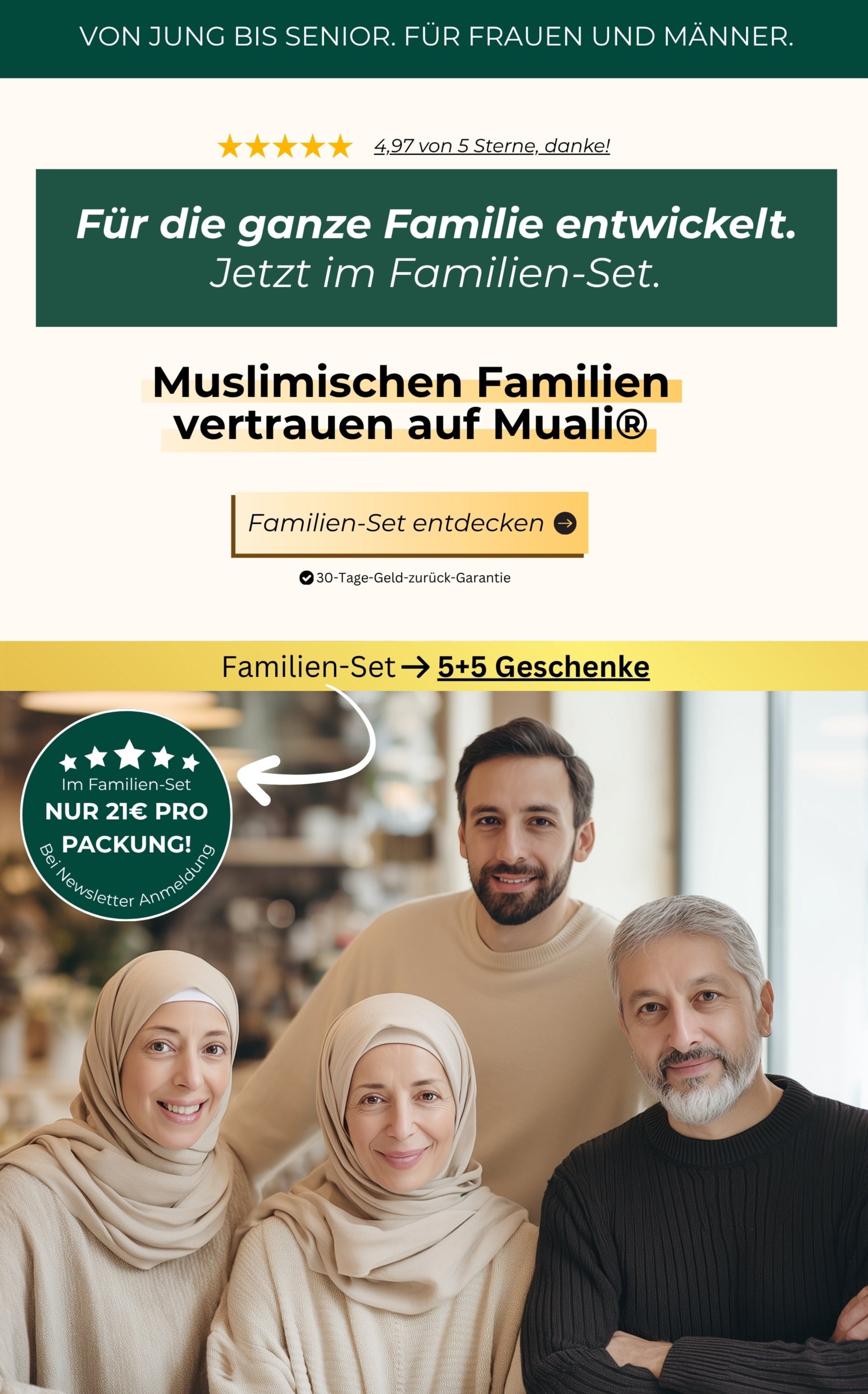 Muslimischen fammilien vertrauen auf Muali