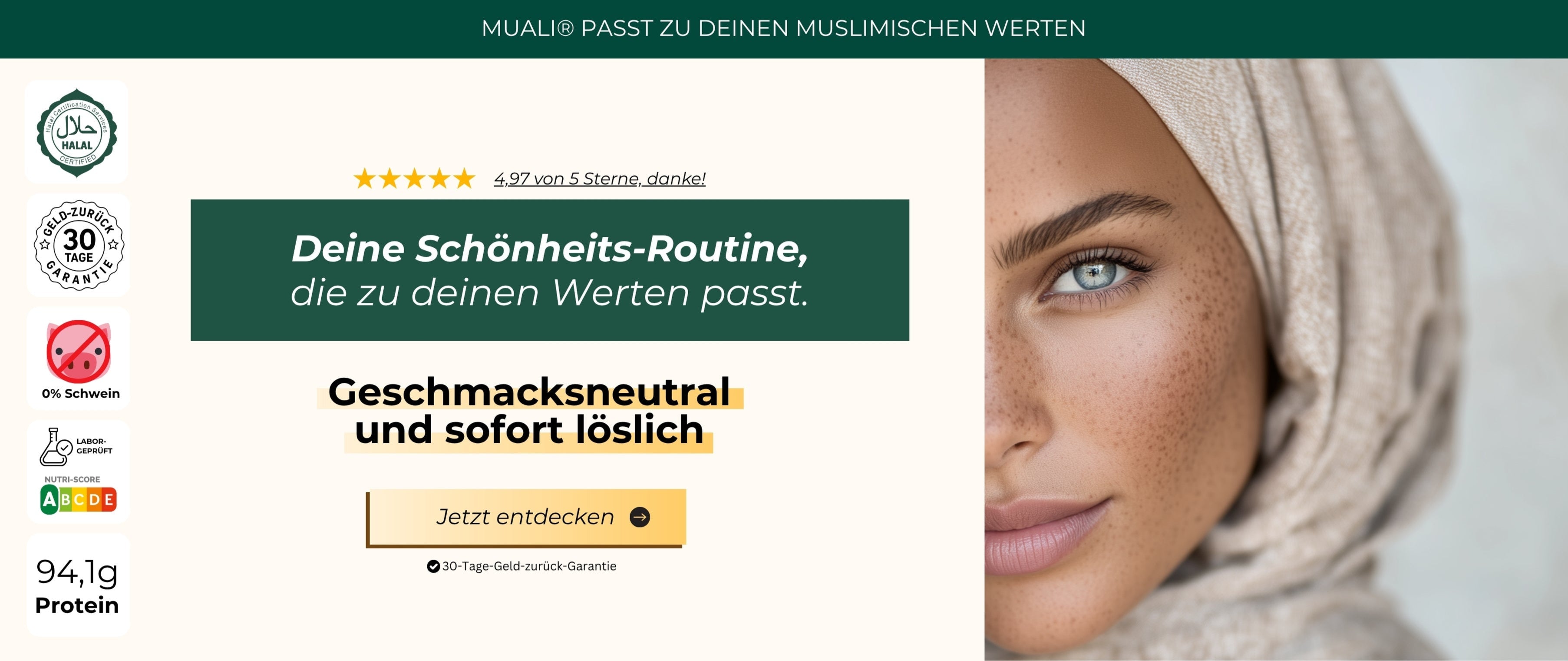 Geschmacksneutral und sofort löslich