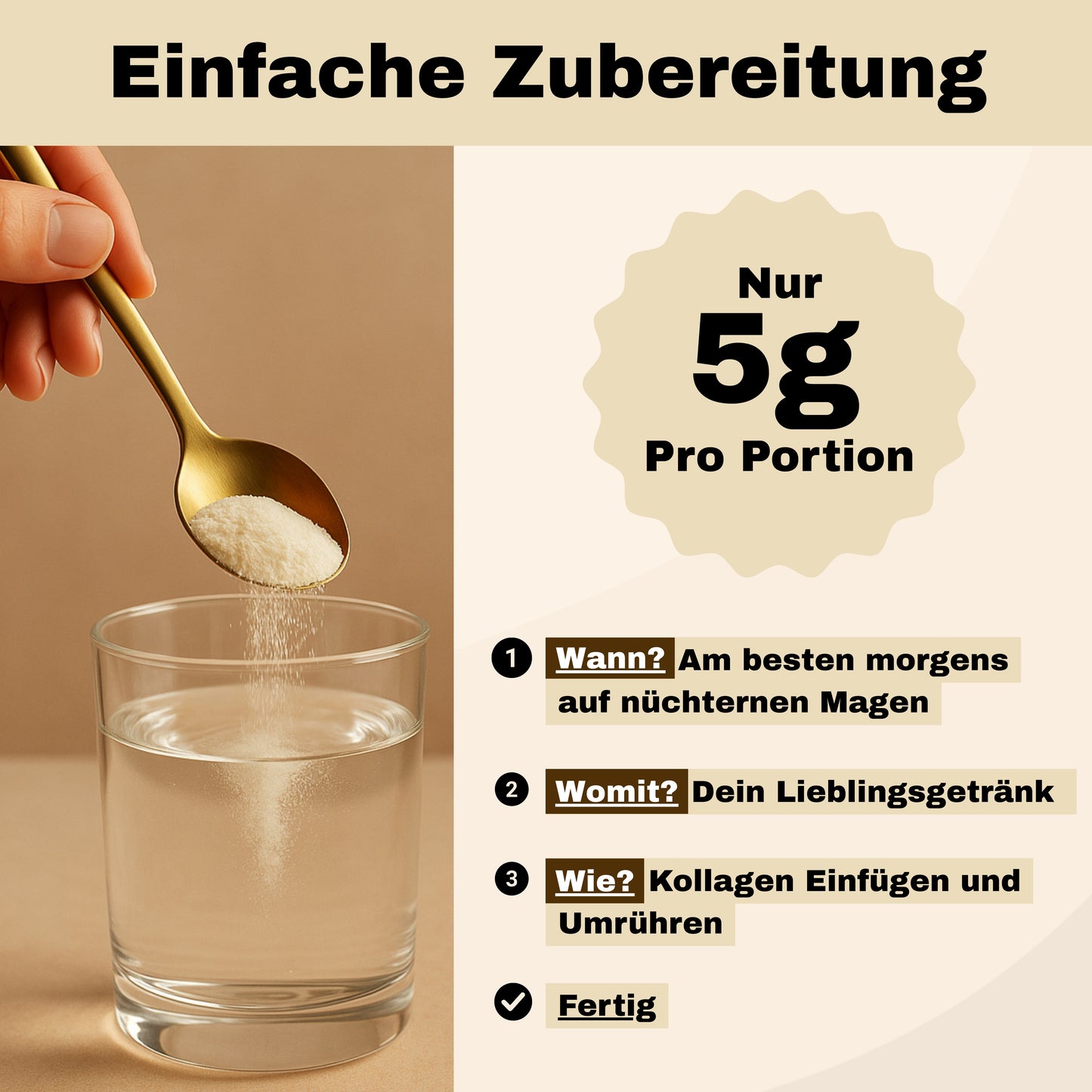 Einfache Zubereitung